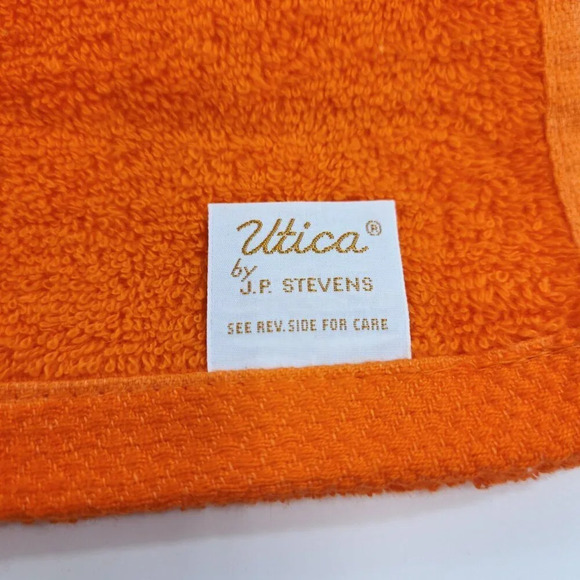 Vintage Hand Towels Utica JP Stevens Orange  Red Yellow - Picture 2 of 6
